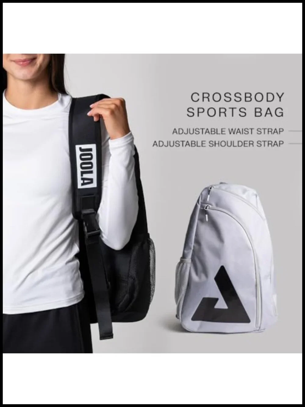 Sling Bag - Lightweight Pickleball Backpack Holds 2 Paddles Crossbody Bottle